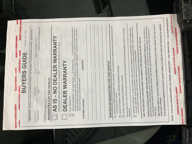 2012 Chevrolet Equinox (U12334-1)