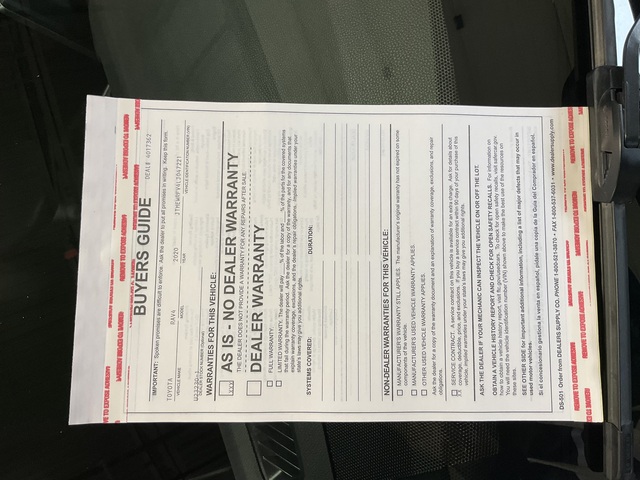 2020 Toyota RAV4 (U23230-1)