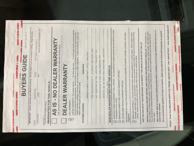 2022 Ford Maverick (U23289-1)