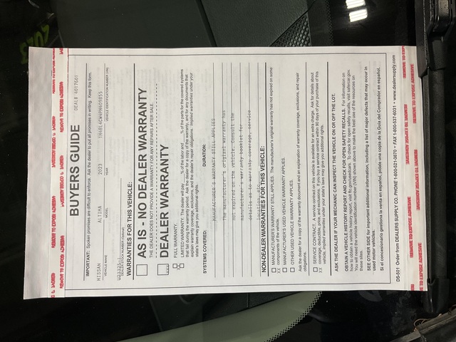 2023 Nissan Altima (U23325-1)