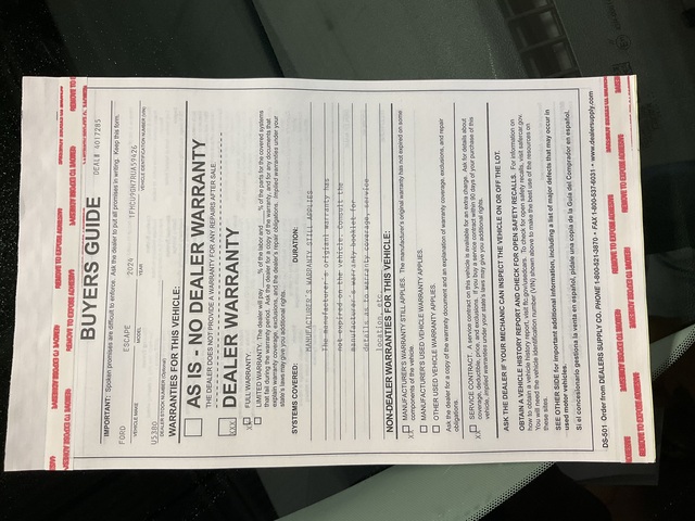 2024 Ford Escape (U5380)