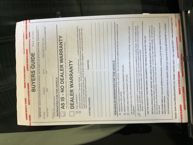 2019 Nissan Armada (U76441-2)