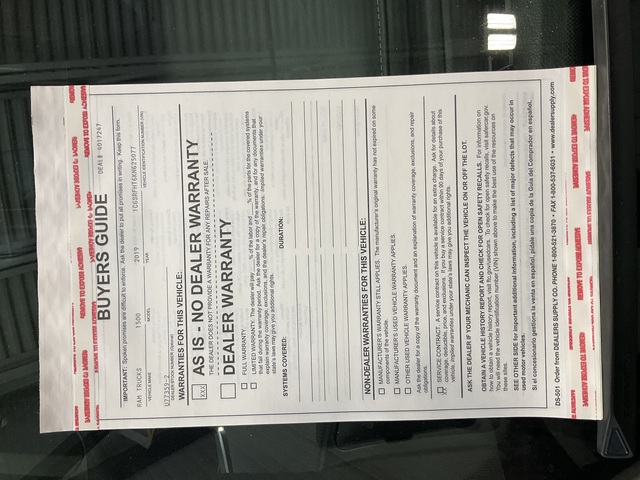 2019 Ram 1500 (U77359-2)