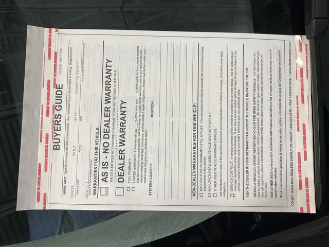 2017 Toyota Prius Prime (U77851-1)