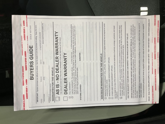 2015 Ford Focus (U78067-1)