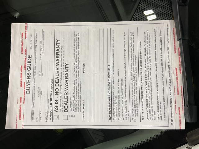 2019 Jeep Cherokee (U78542-1)