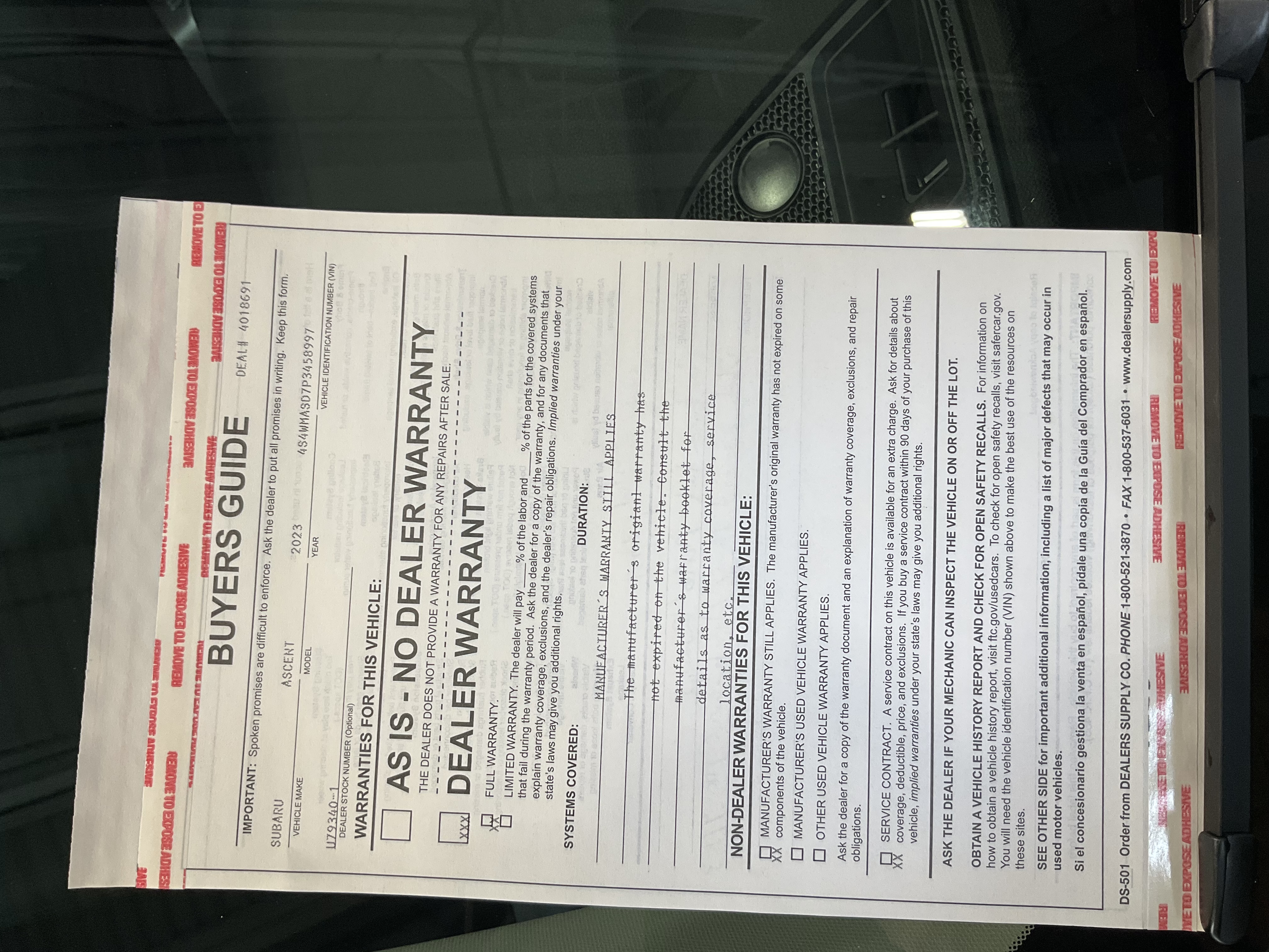 Used 2023 Black Subaru Limited image 7